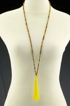 NATURAL BALTIC AMBER TASSEL NECKLACE. TSS10