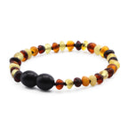 BALTIC AMBER BRACELET FOR KIDS. BAROQUE. XB44M2