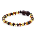 Multicolour Baltic amber roundel baby bracelet, 15cm