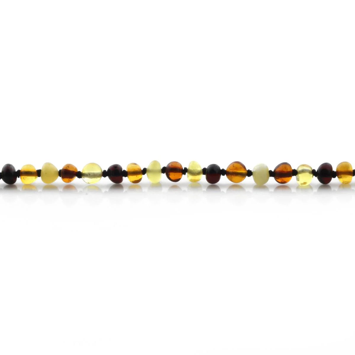 Baltic Amber Teething Necklace. Baroque Multicolour 5mm - BA5
