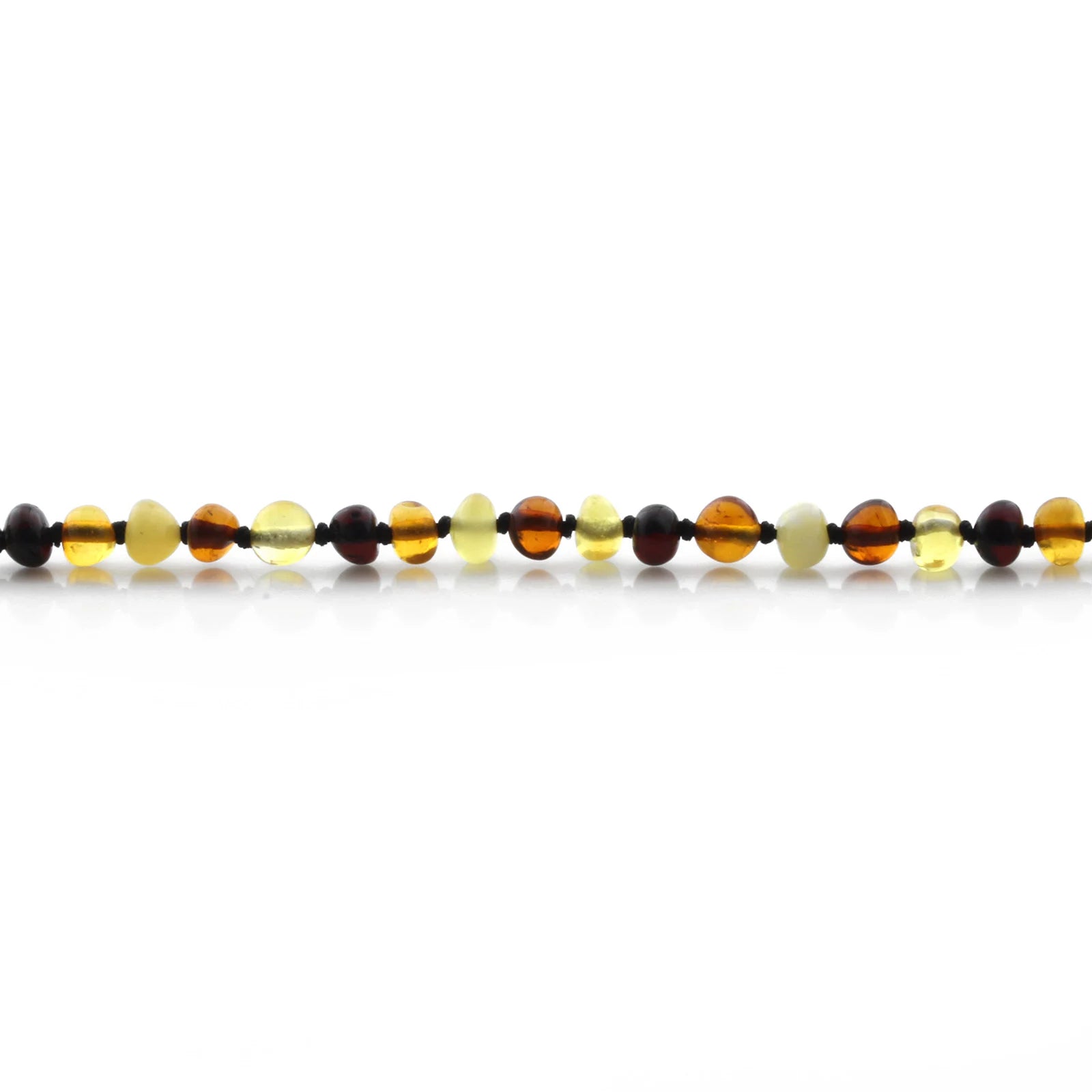 Baltic Amber Teething Bracelet. Baroque Multicolour 5mm - BA69