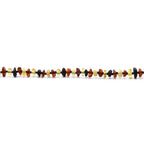 Baltic Amber Teething Necklace. Roundel Multicolour 4mm - RO33