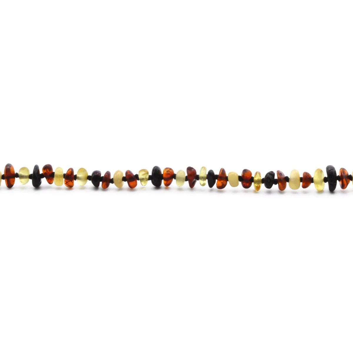 Baltic Amber Teething Necklace. Roundel Multicolour 4mm - RO33