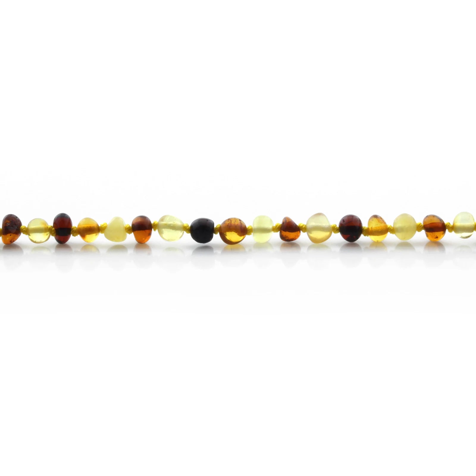 Baltic Amber Teething Bracelet. Baroque Multicolour 5mm - BA68