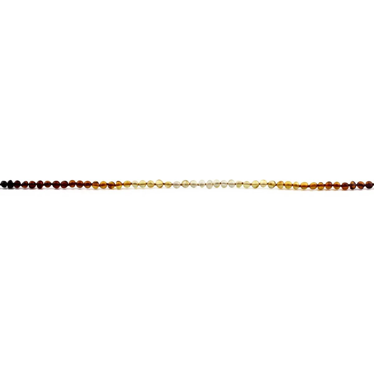 Baltic Amber Teething Bracelet. Baroque Rainbow 5mm - BA66
