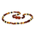 Multicolour Baltic amber baroque baby necklace, 32cm