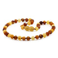 Multicolour Baltic amber baroque baby necklace, 32cm