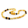 Yellow Baltic amber baroque baby necklace, 32cm