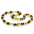 Multicolour Baltic amber baby necklace, 33cm