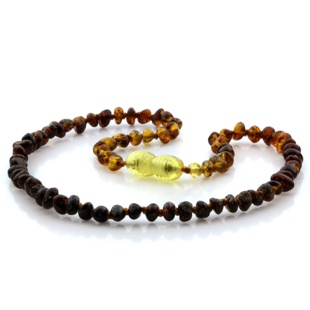 Rainbow Baltic amber baby necklace, 33cm
