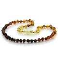 Rainbow Baltic amber baby necklace, 33cm
