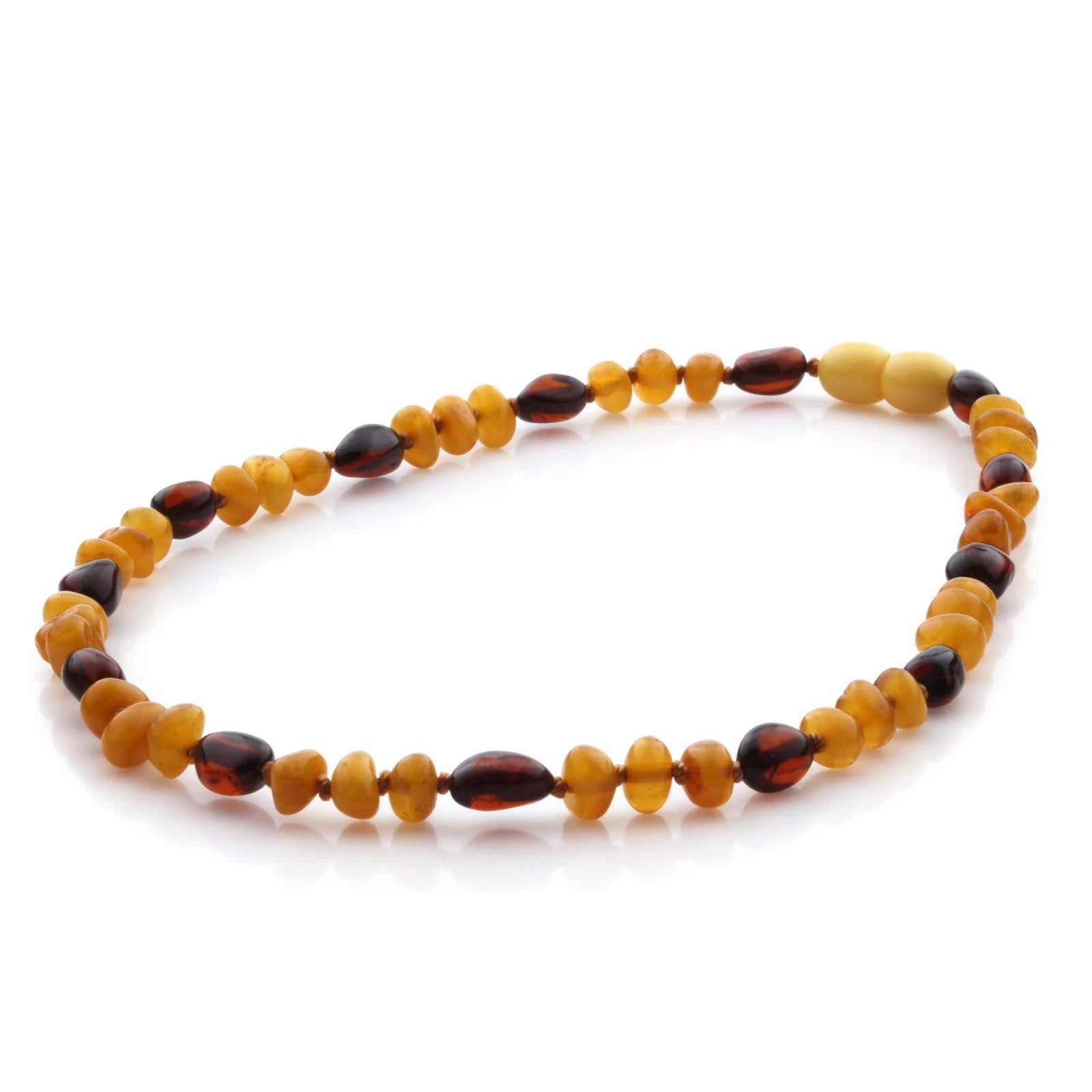 Natural Baltic Amber Teething Necklace. Baroque LE75