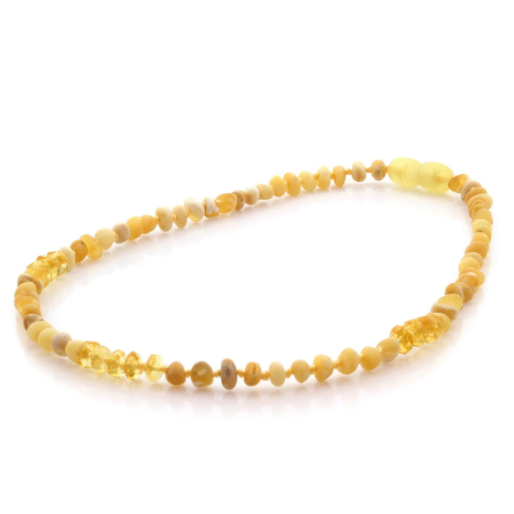 Natural Baltic Amber Teething Necklace. Baroque LE76