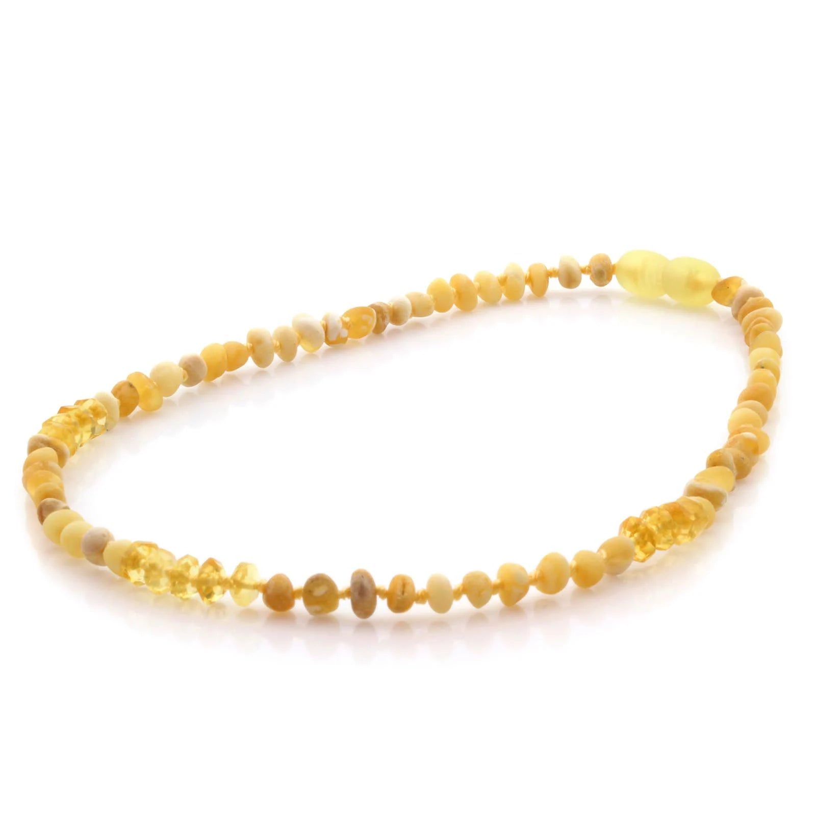 Natural Baltic Amber Teething Necklace. Baroque LE76