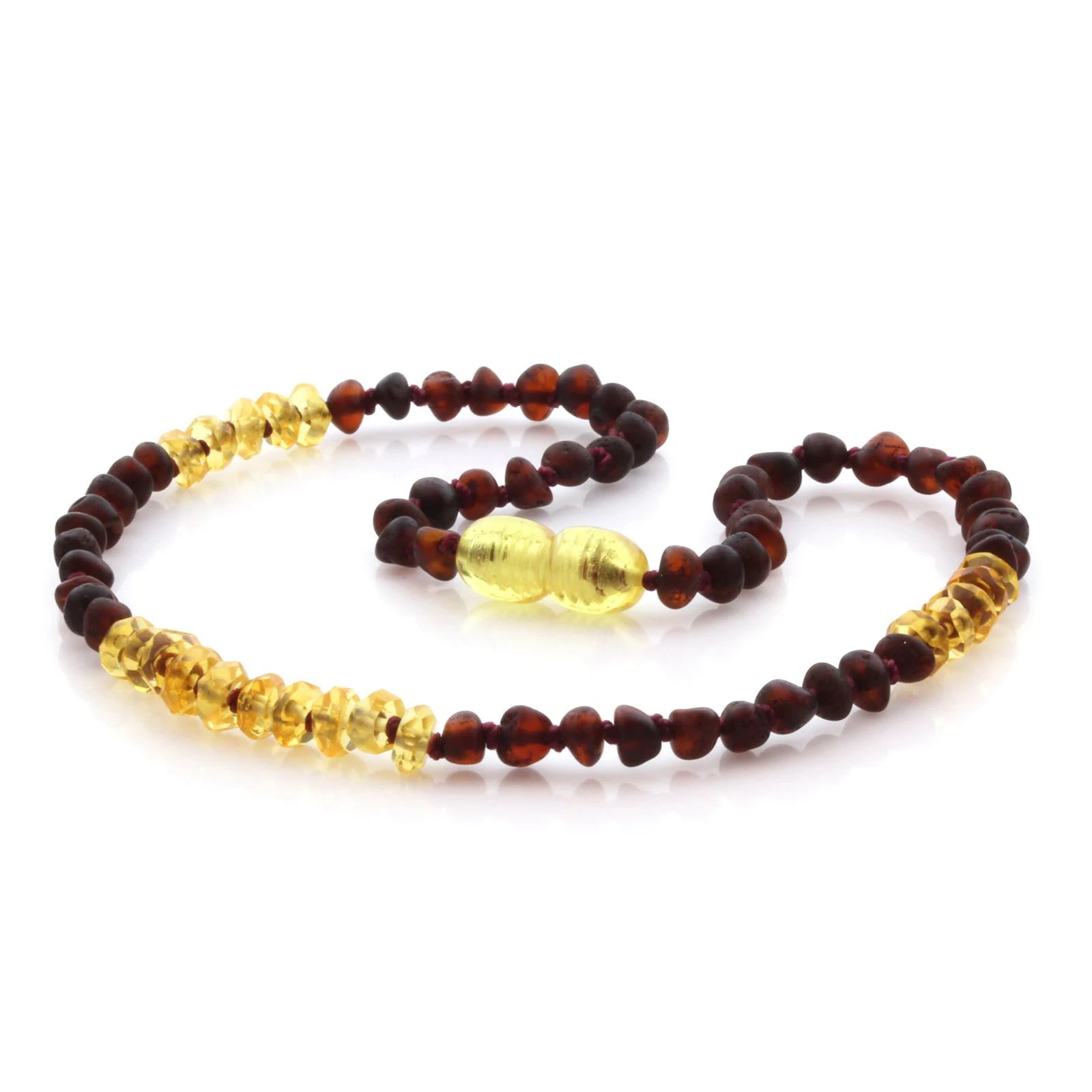 Natural Baltic Amber Teething Necklace. Baroque LE77