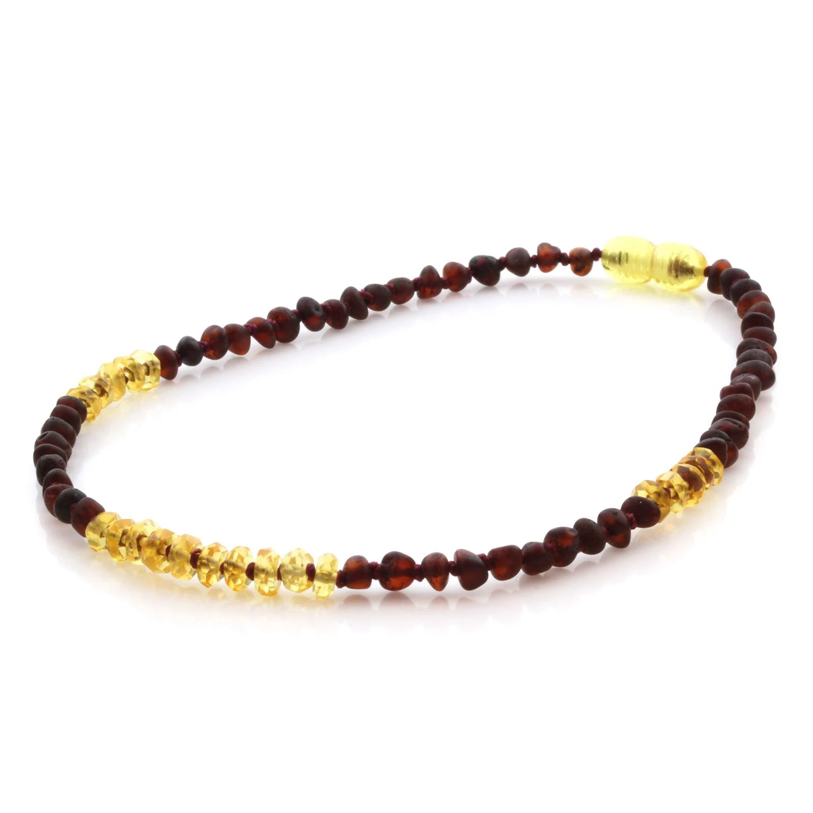 Natural Baltic Amber Teething Necklace. Baroque LE77