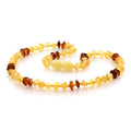 Yellow Baltic amber baroque baby necklace, 33cm