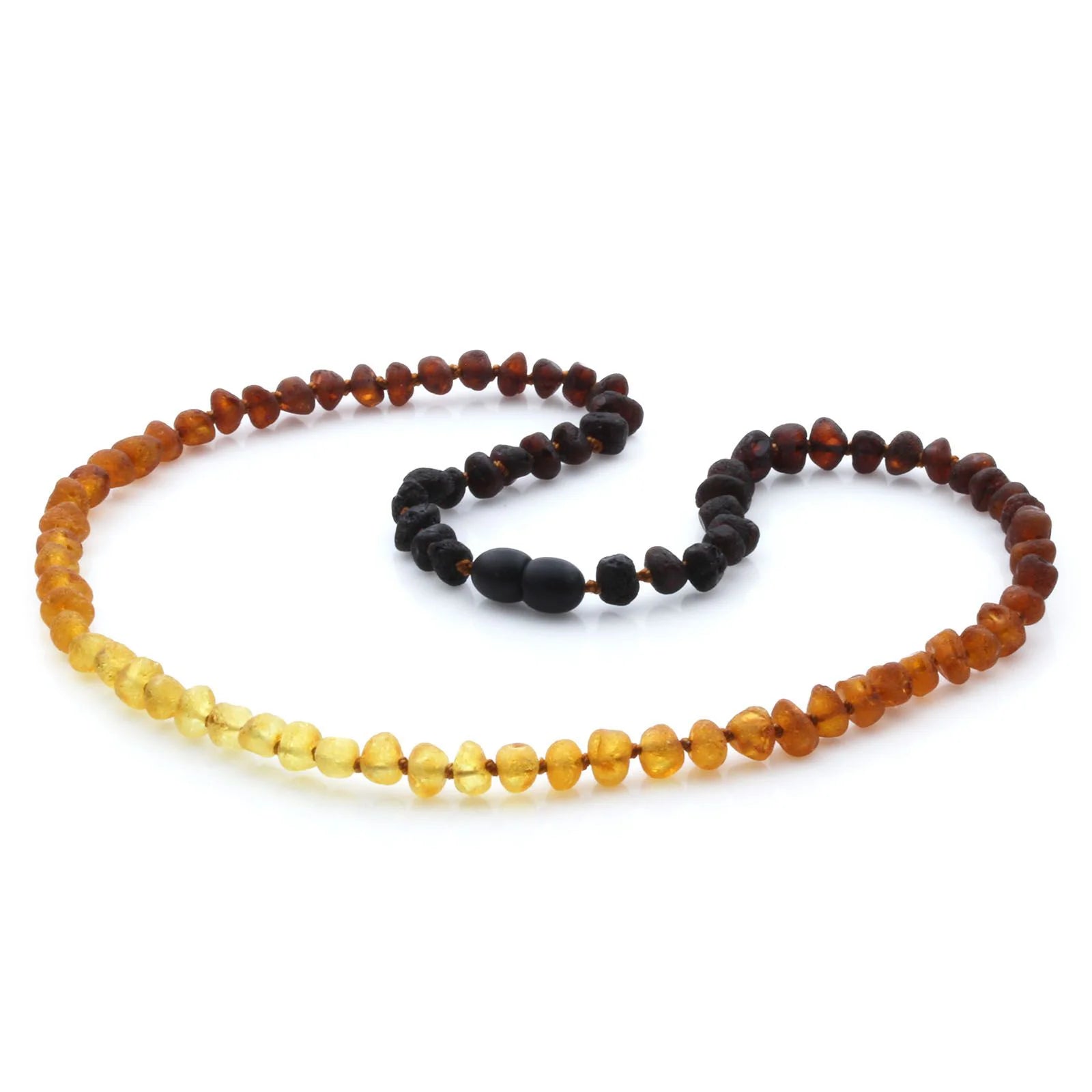 Adult Baltic Amber Necklace. Baroque Rainbow 5mm - BA118