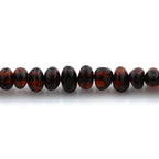 Adult Baltic Amber & 925 Sterling Silver Clasp Necklace 45cm. Ba Dark Cognac s.