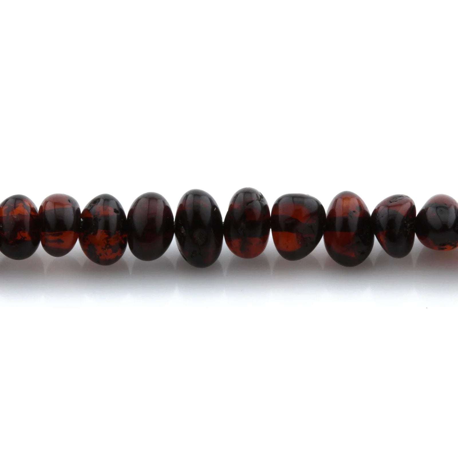 Adult Baltic Amber & 925 Sterling Silver Clasp Necklace 45cm. Ba Dark Cognac s.