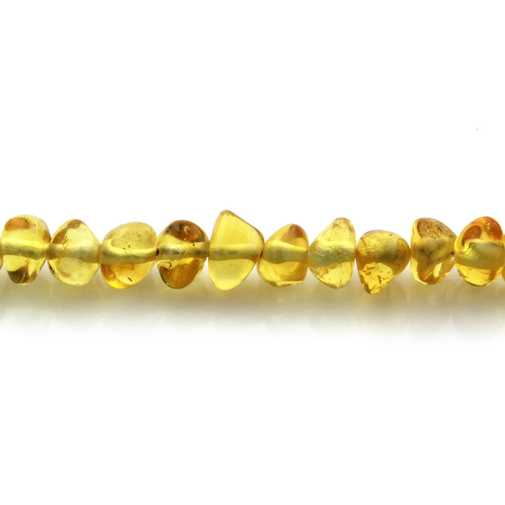 Adult Baltic Amber & 925 Sterling Silver Clasp Necklace 45cm. Ba Yellow s.