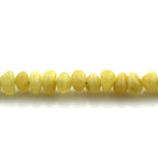 Adult Baltic Amber & 925 Sterling Silver Clasp Necklace 45cm. Ba Milky Yellow 4mm