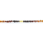 Natural Baltic Amber Teething Necklace. Round Flat LE90