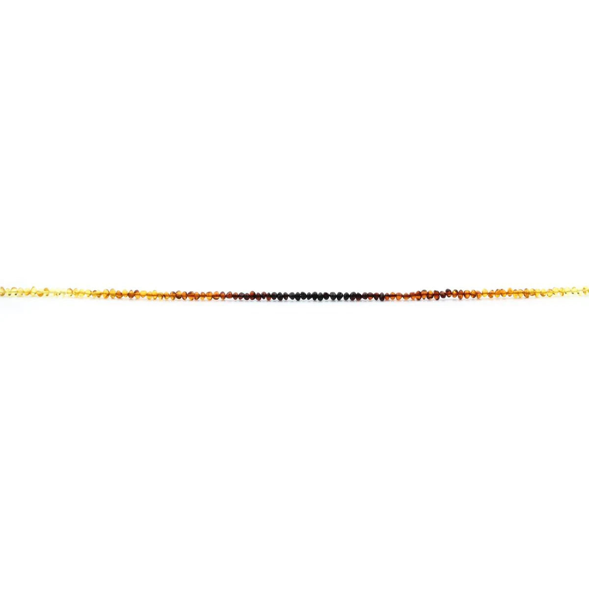 Adult Baltic Amber & 925 Sterling Silver Clasp Bracelet 18cm. Ba Rainbow I S.