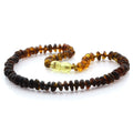 Rainbow Baltic amber baby necklace, 33cm