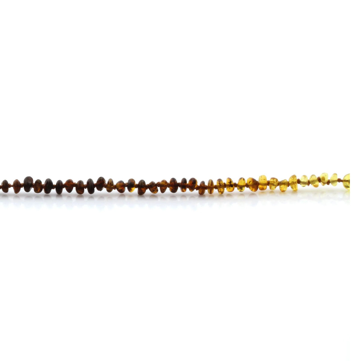 Natural Baltic Amber Teething Necklace. Round Flat LE93