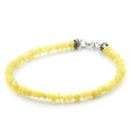 Yellow Baltic amber baroque adult bracelet with sterling silver, 18cm