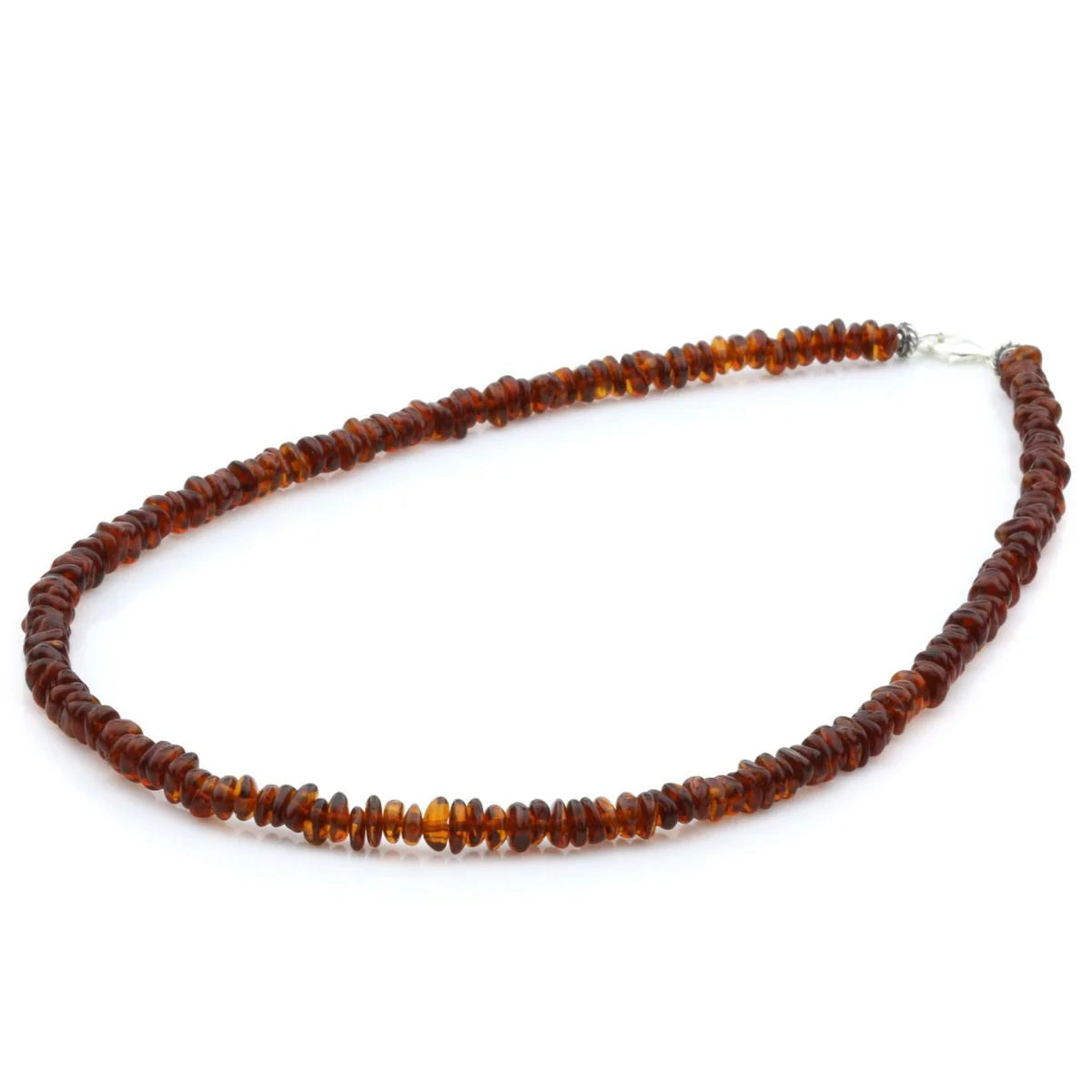 Adult Baltic Amber & 925 Sterling Silver Necklace 45cm. OCT84