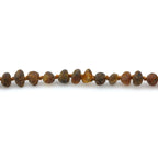 Adult Baltic Amber Necklace. Baroque Black Mix 5mm - BA128