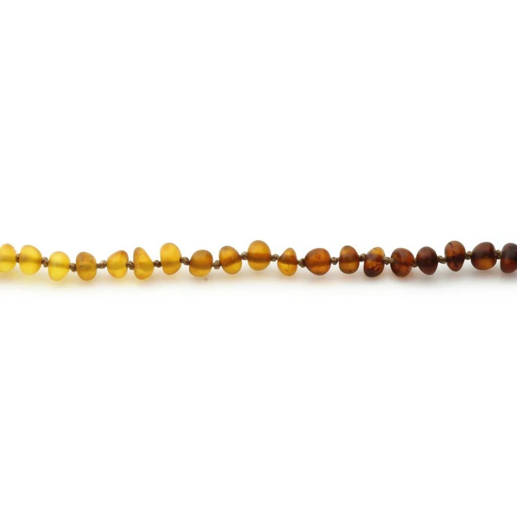 Baltic Amber Teething Necklace. Baroque Rainbow 5mm - BA26