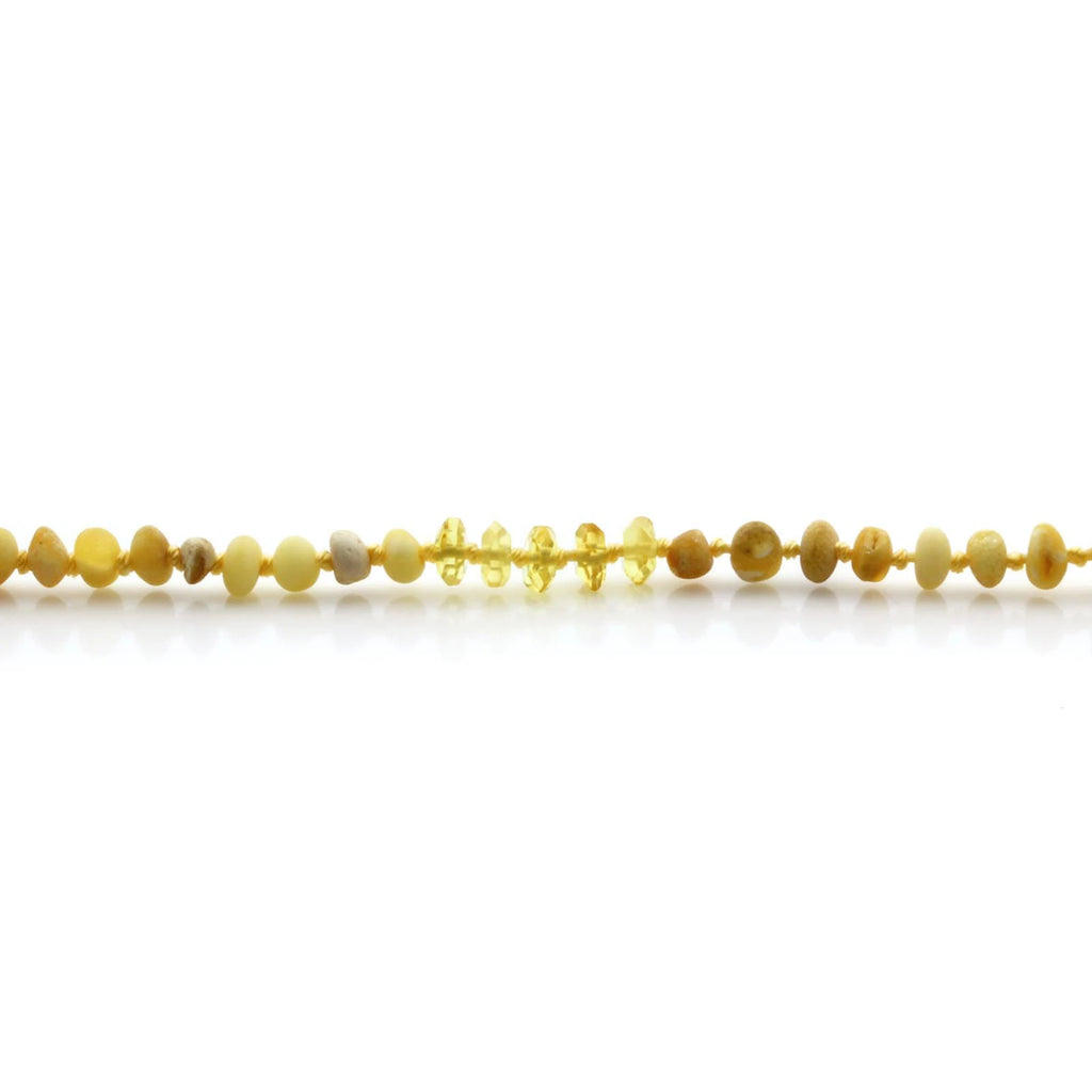 Natural Baltic Amber Teething Necklace. Baroque LE76