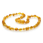 Natural Baltic Amber Teething Necklace. Baroque LE79