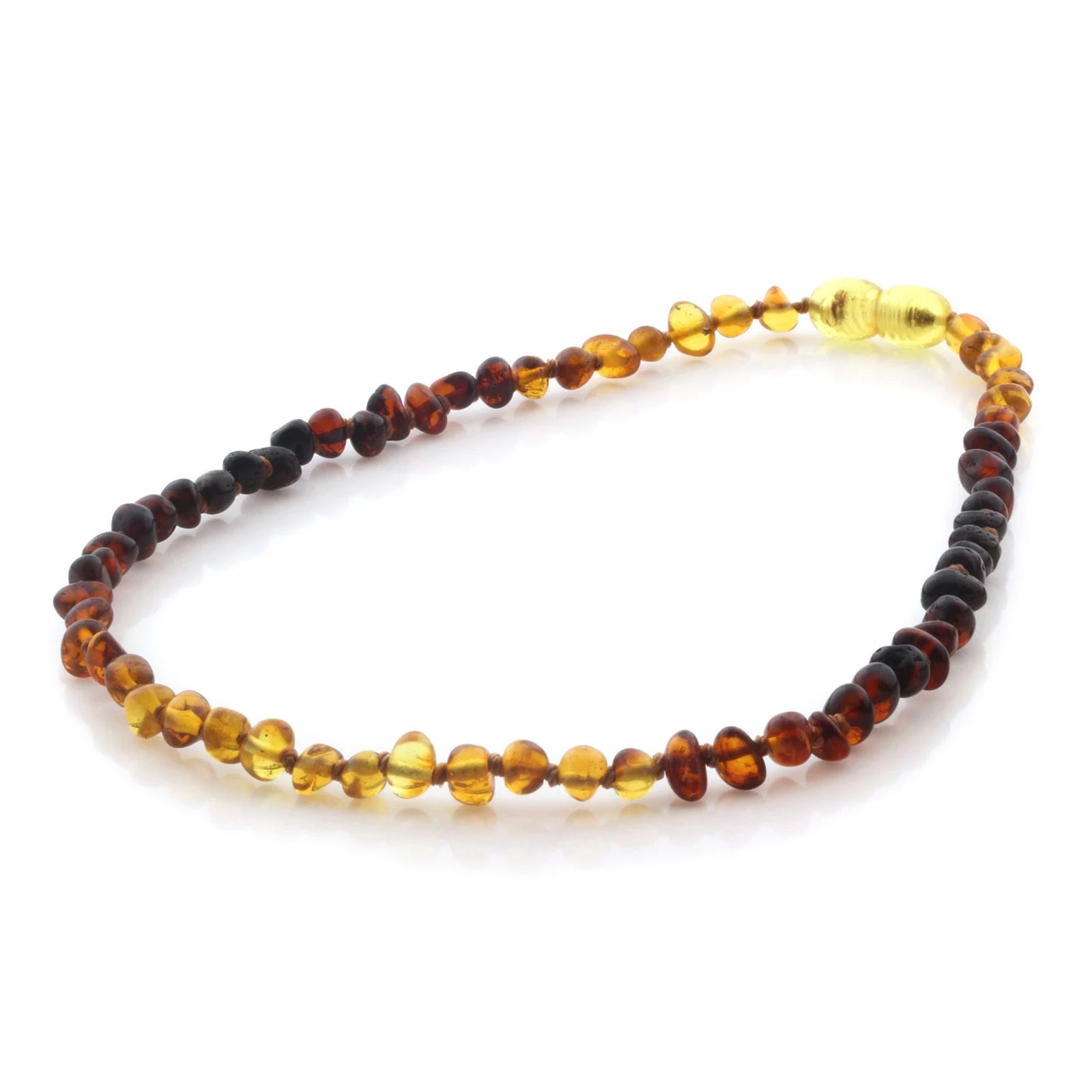 Natural Baltic Amber Teething Necklace. Baroque LE95