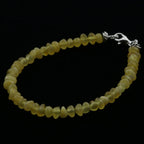 Adult Baltic Amber & 925 Sterling Silver Clasp Bracelet 18cm. Ba Milky Yellow 4mm