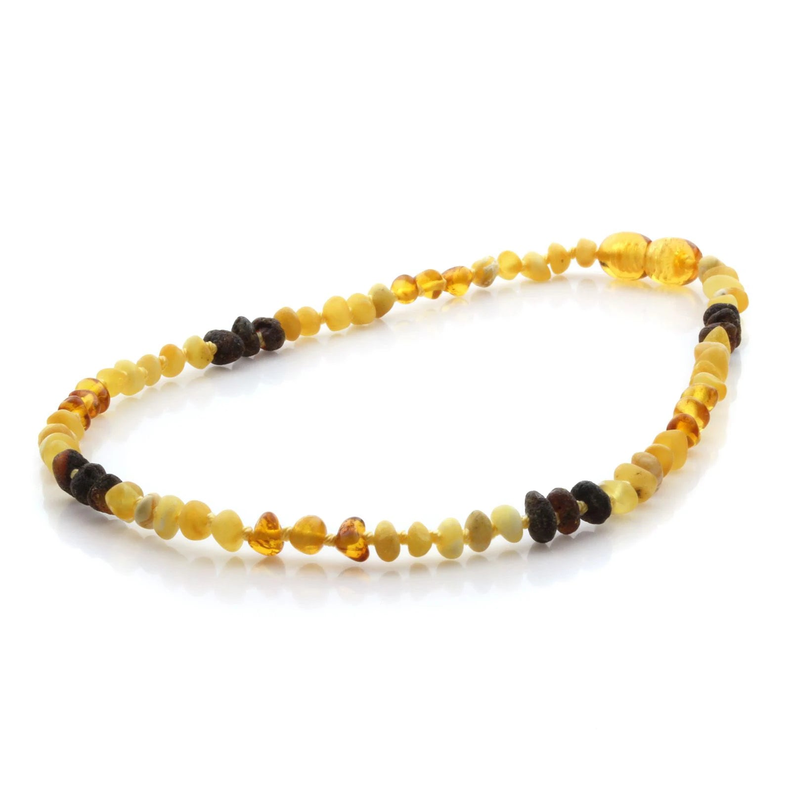 Natural Baltic Amber Teething Necklace. Baroque LE81