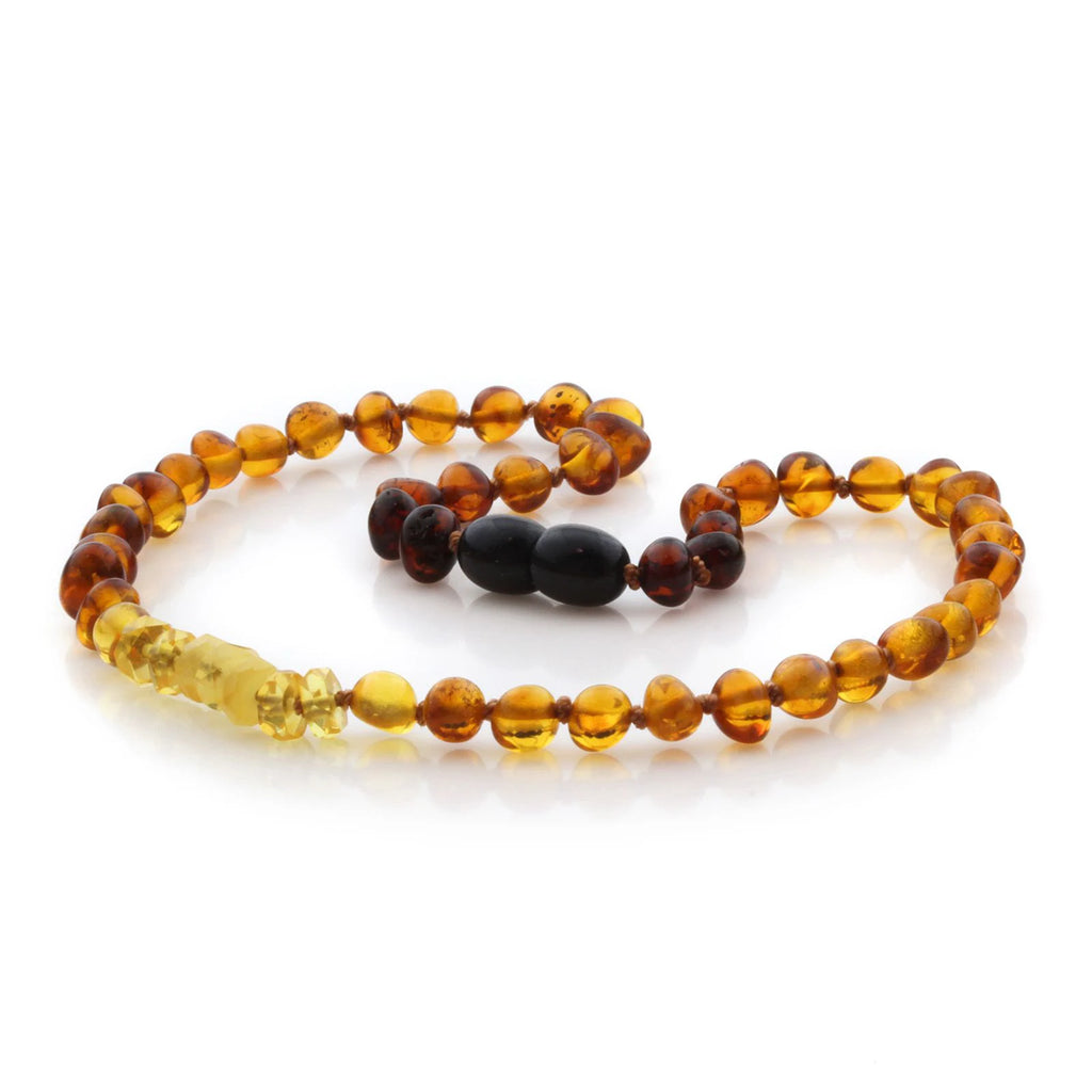 Natural Baltic Amber Teething Necklace. Baroque LE84