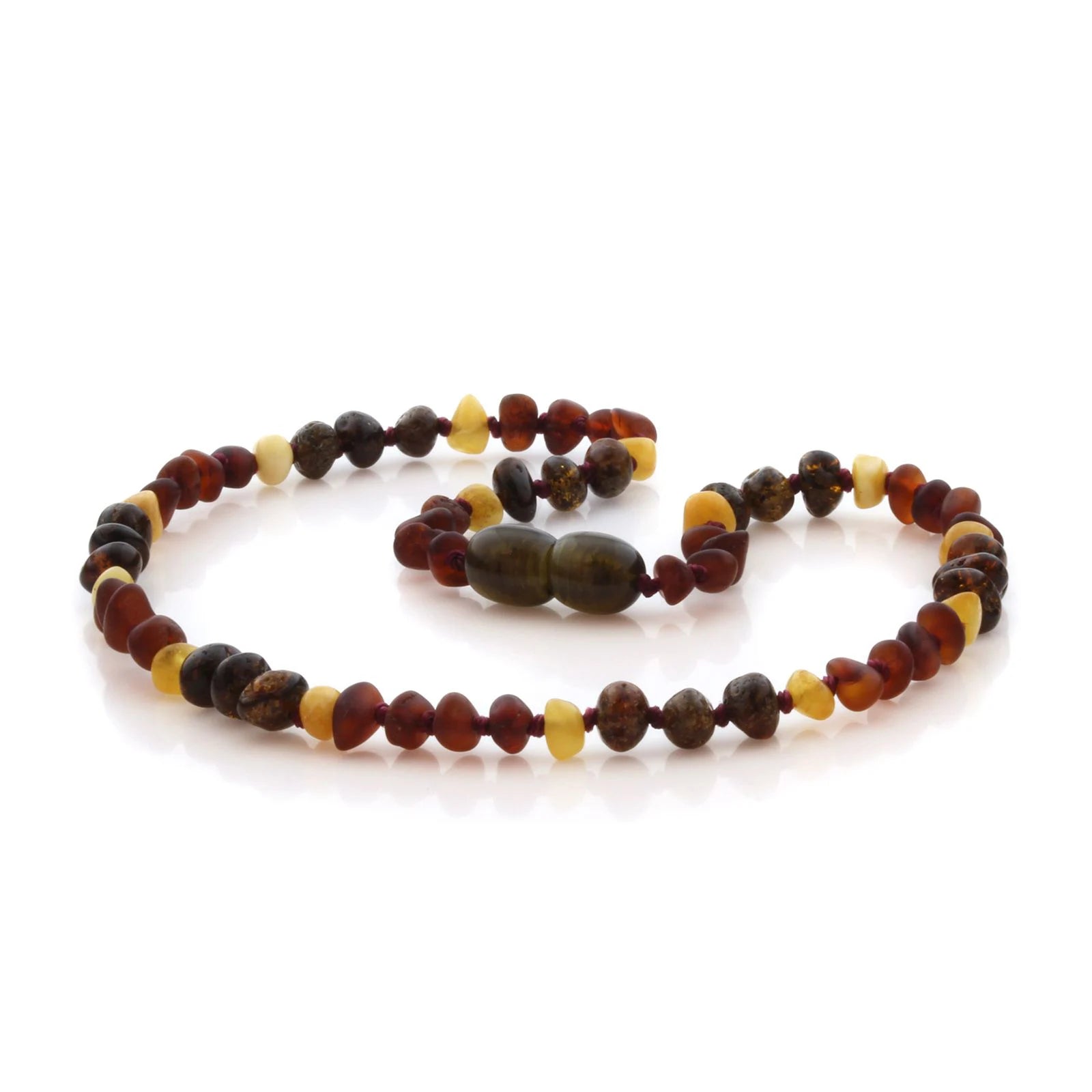 Natural Baltic Amber Teething Necklace. Baroque LE86