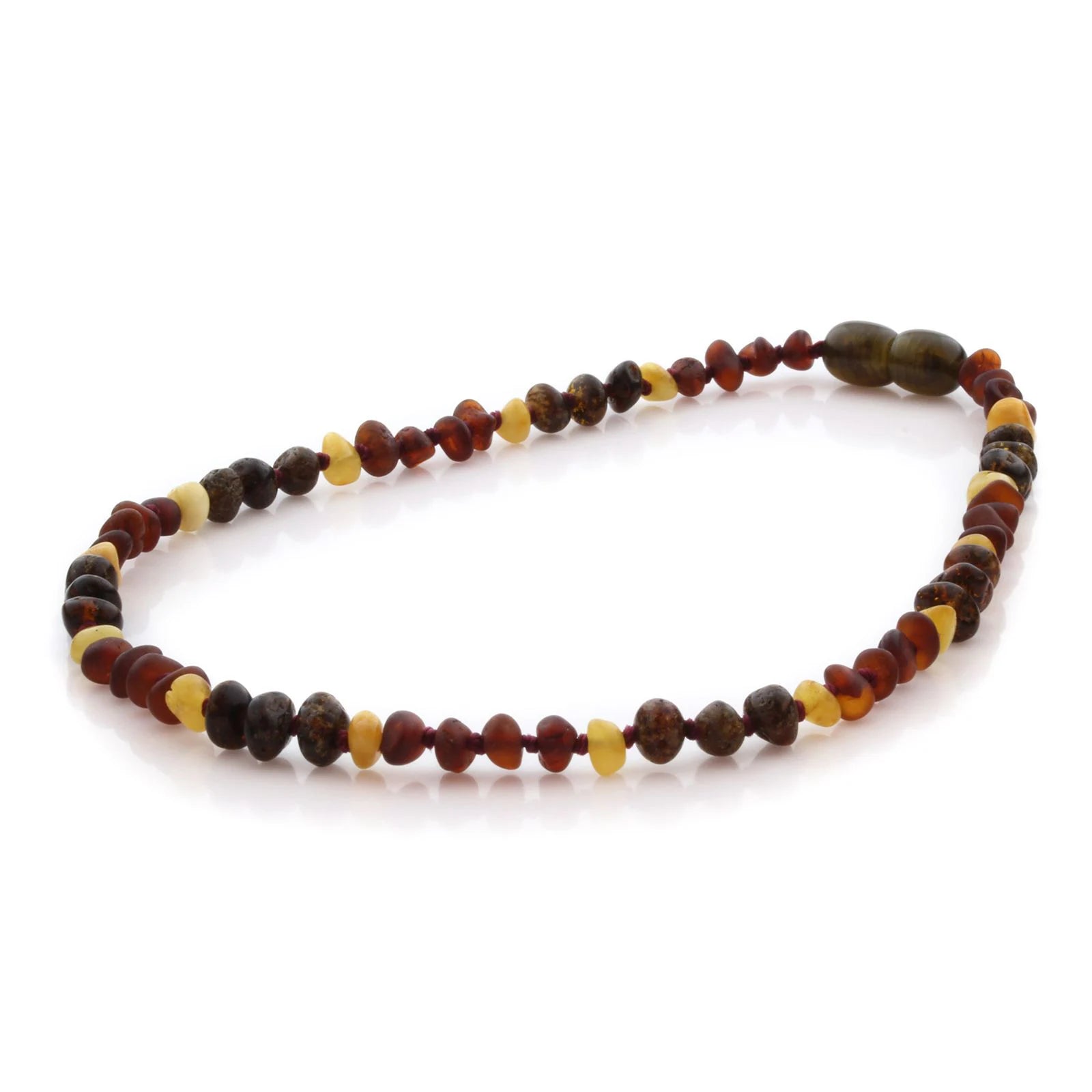 Natural Baltic Amber Teething Necklace. Baroque LE86