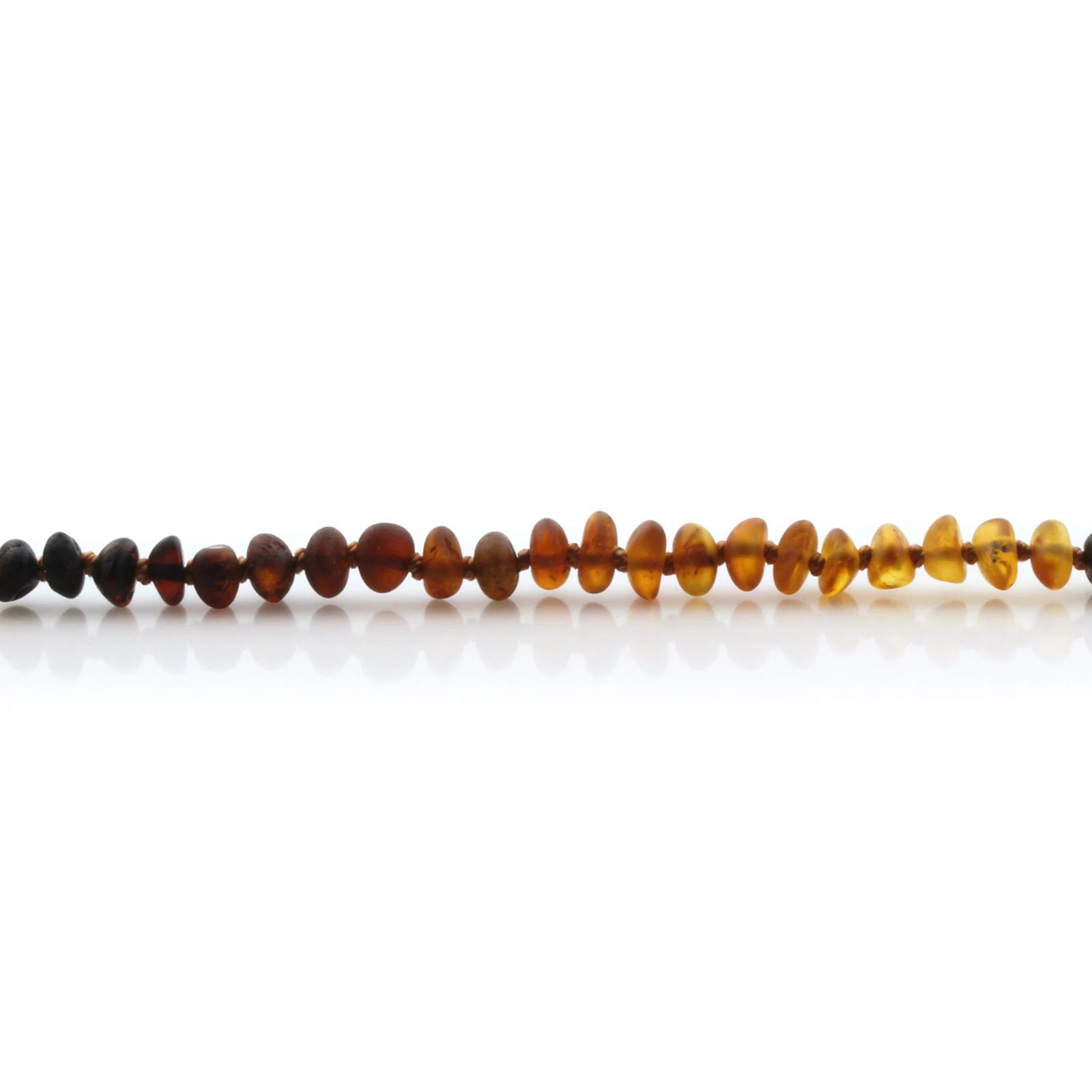 Natural Baltic Amber Teething Necklace. Round Flat LE88