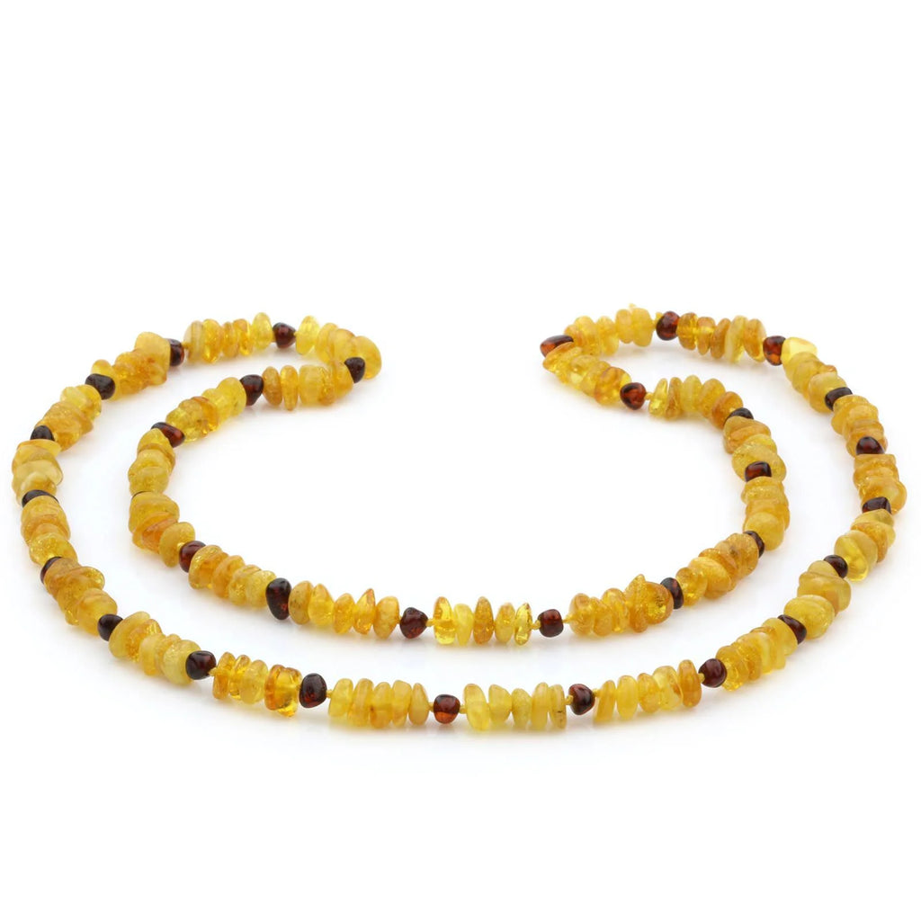 70cm Long Genuine Baltic Amber Necklace for Adult. AGS007C