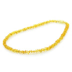 Adult Baltic Amber Necklace. Round Flat Yellow 5x2 mm